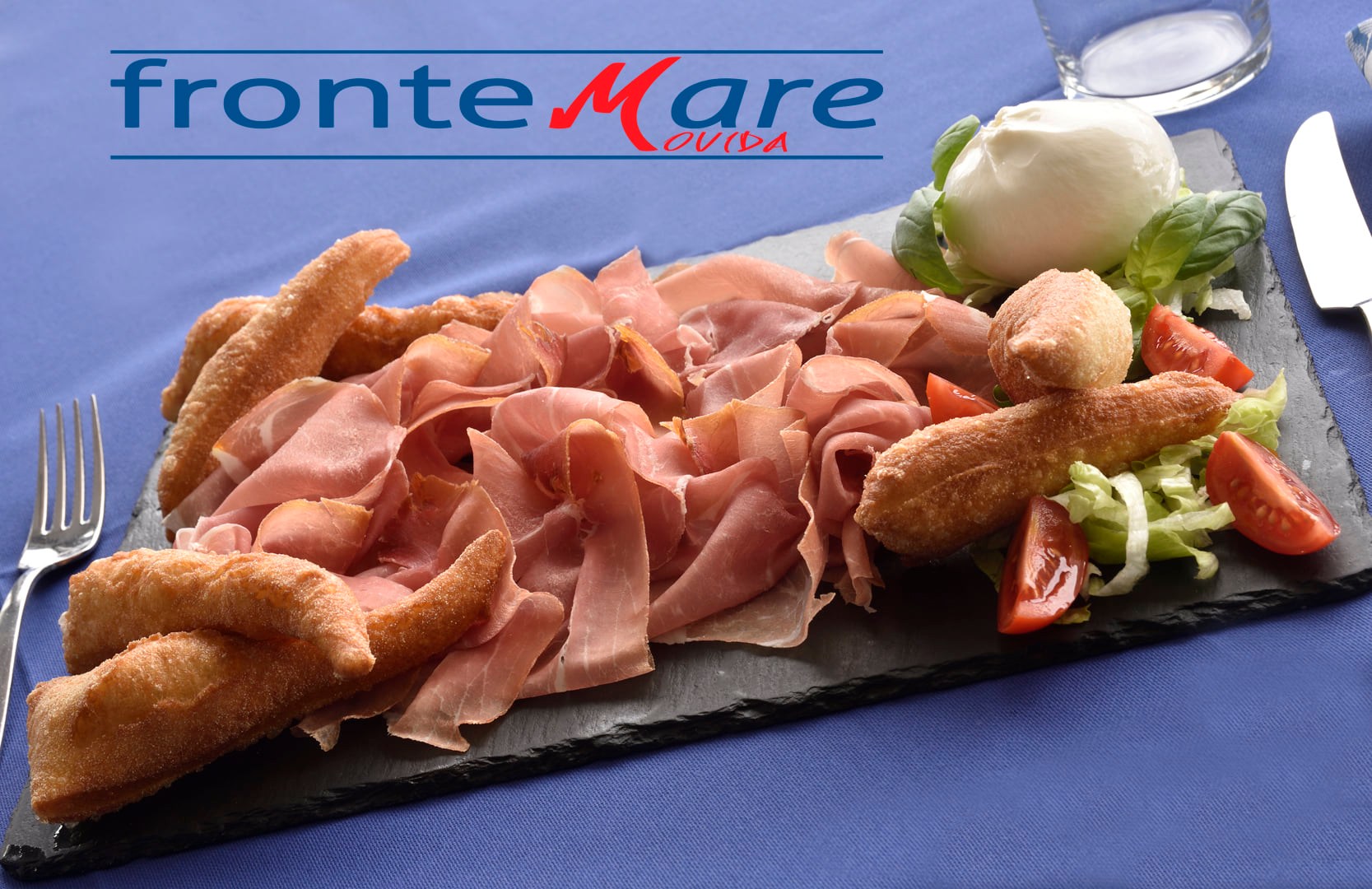 Crudo burrata e panissa